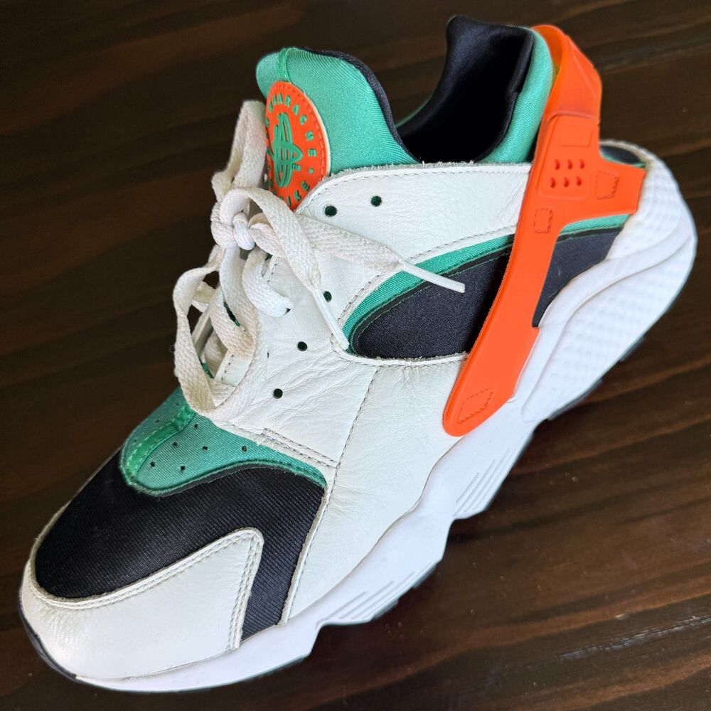 Nike Air Huarache Miami Hurricanes Men’s Size 11.5 New DD1068-111 - Picture 7 of 12